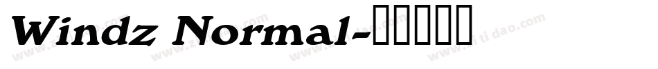 Windz Normal字体转换